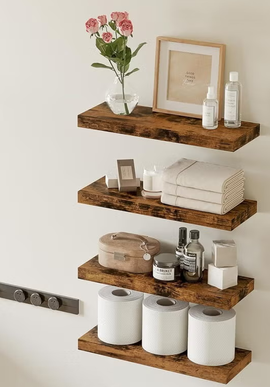 Floating Wall Shelves with Metal