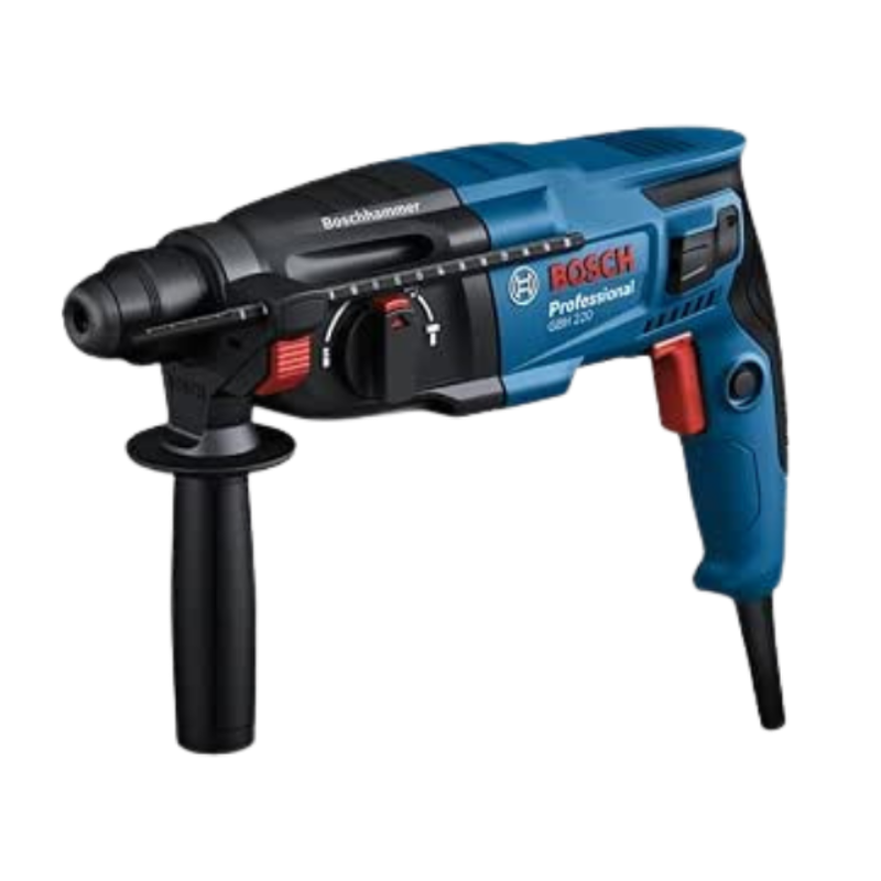 Bosch Professional Rotary Hammer GBH 220, Three-mode rotary hammer for hammer drilling, drilling, and chisellingh | Model: 06112A60L0 with 1 year warranty