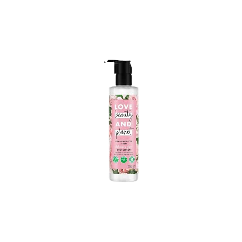 Love Beauty And Planet & Murumuru Butter & Rose Daily Moisturising Lotion|Instant Glow|All Skin Types|Paraben free|190ml