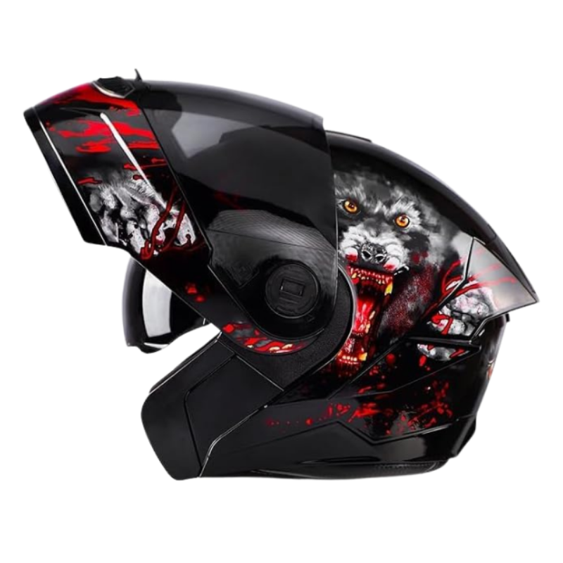 Steelbird SBA-8 Roar Flip-Up Helmet for Men and Women with Inner Smoke Sun Shield
