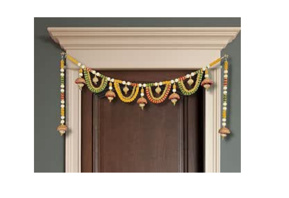 JH Gallery Handmade Plastic Beads Handmade Traditional Door Hanging/Bandarwal/Toran for Door, Traditional Bandarwal Set for Door, 37 inch (Multicolor)