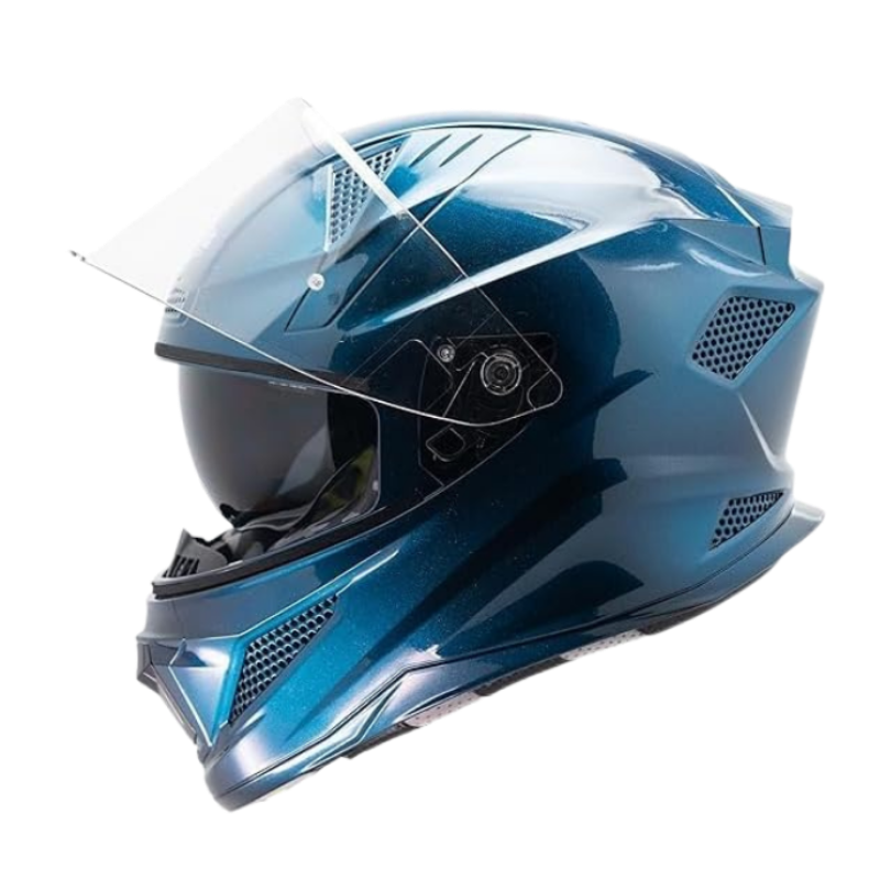 Steelbird SBH-25 Breeze On Ombre 7Wings ISI Certified Full Face Helmet for Men and Women with Inner Smoke Sun Shield