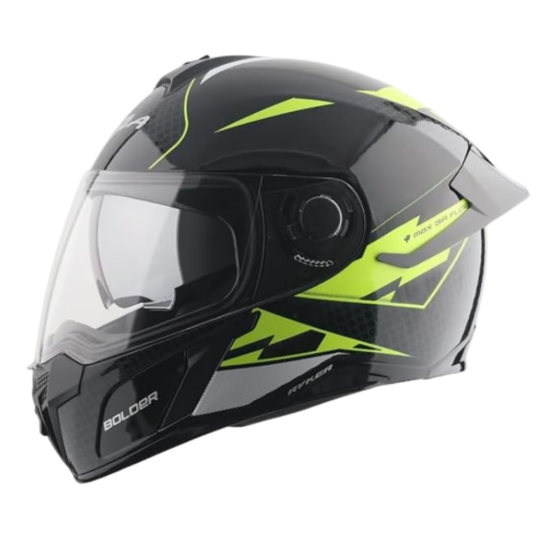 Vega Ryker D/V Bolder Black Neon Yellow Helmet-M