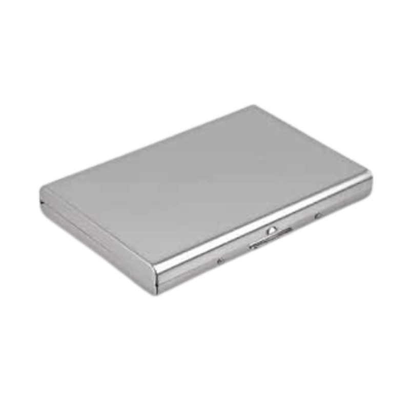 OFIXO Credit Card Holder Protector Stainless Steel Credit Card Wallet Slim Metal Credit Card Case for Women or Men (Mat-Silve)