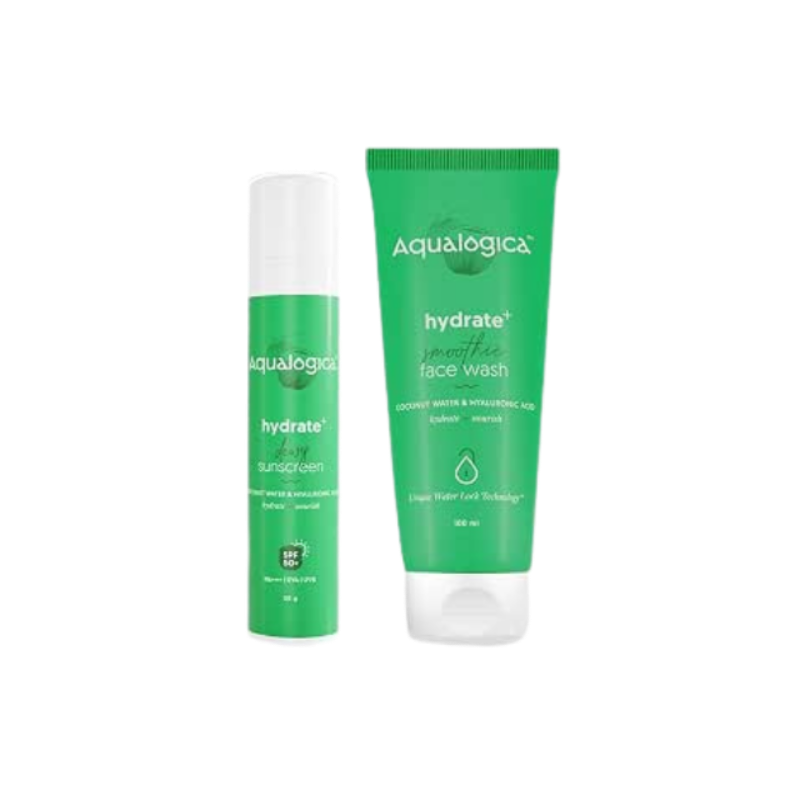 Aqualogica Hydrate & Refresh Skin Duo (Face Wash - 100g + Sunscreen - 50g)