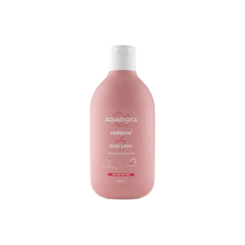 Aqualogica Radiance+ Silky Body Lotion for Men & Women - With Watermelon & Niacinamide - For Dehydrated & Dry Skin -300 ml