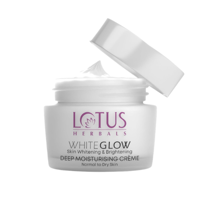Lotus Herbals Whiteglow Deep Moisturising Cream, Spf 20, Face Cream For Dry Skin, 60G