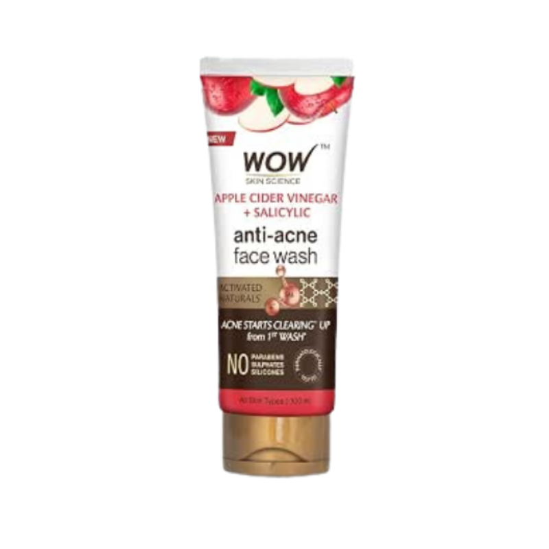 WOW Skin Science Apple Cider Vinegar Face Wash - No Parabens, Sulphate, Silicones & Color (100mL)