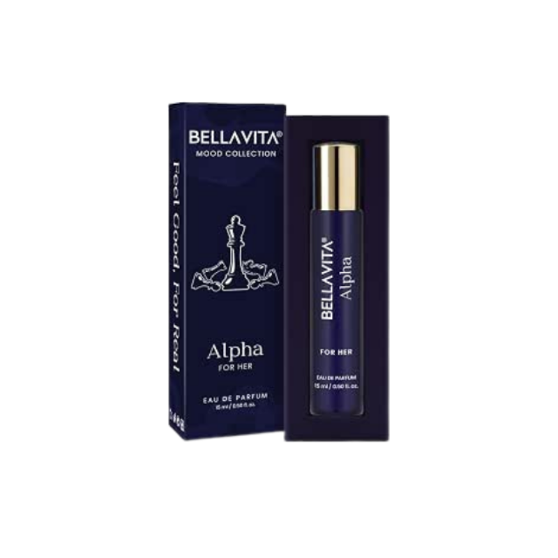 BELLAVITA Mood Collection ALPHA EDP for Her | Long-Lasting Luxury Perfume | Elegant & Feminine Perfume for Women, 15ml