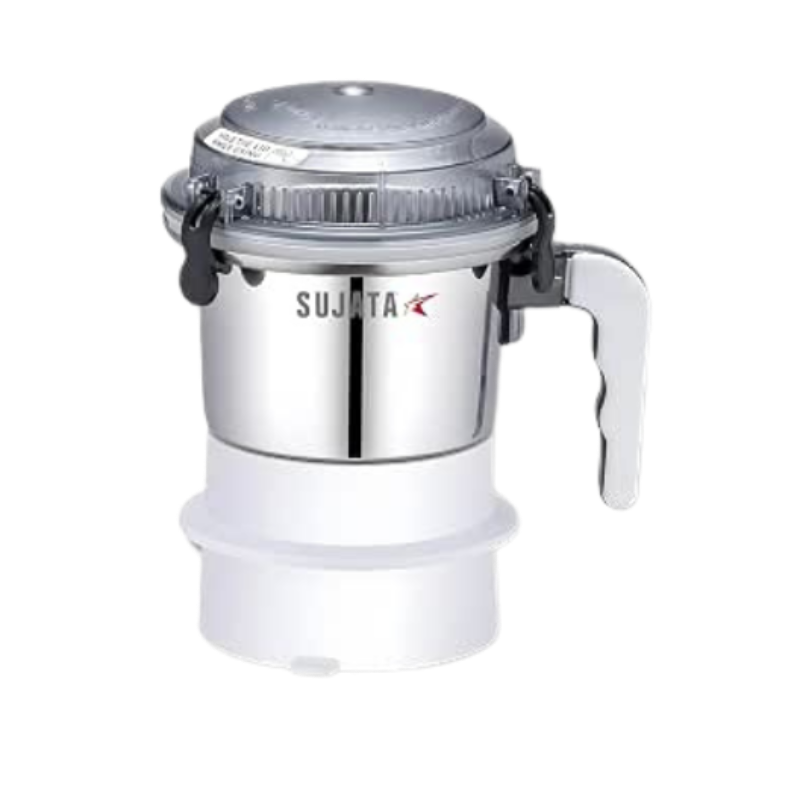 Sujata Chutney Steel Jar, 400 ml, (White), Stainless Steel (White_1)