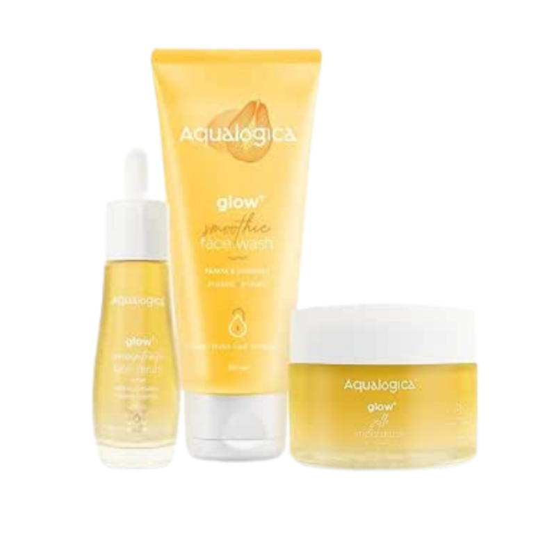 Aqualogica All In One Essentials Kit Face Wash (100g) | Face Serum (3Oml) | Gel Moisturizer (50g)