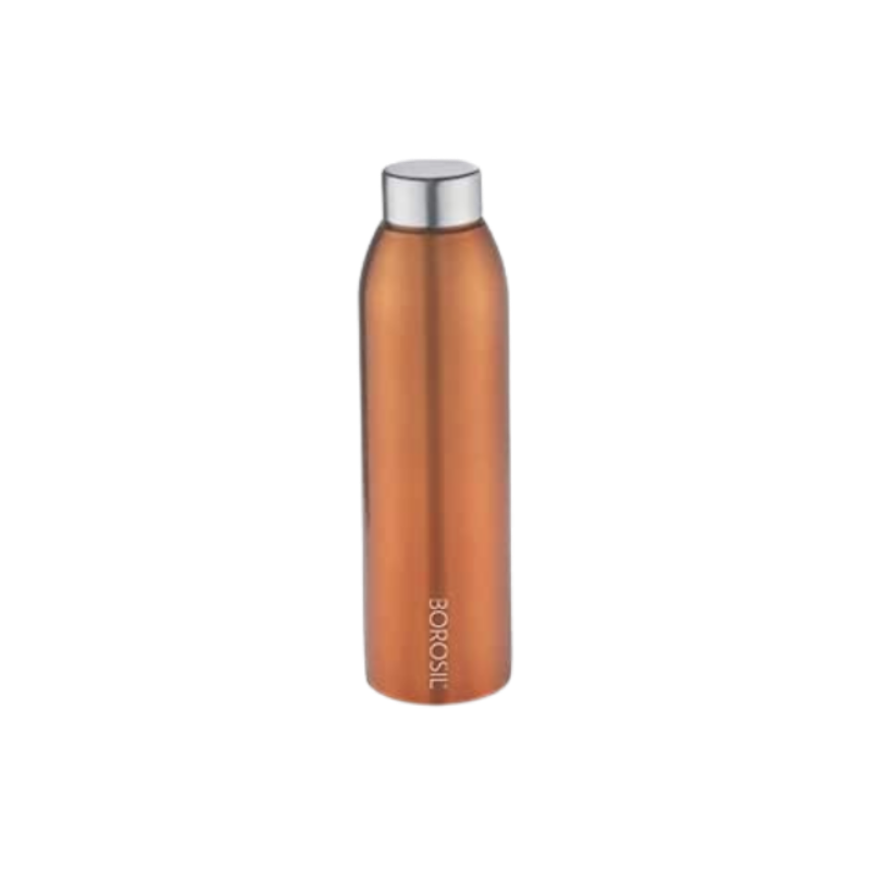 Borosil Hydra Easysip Stainless Steel 750 ml Water Bottle | Single Wall, Leakproof, BPA Free| Bottle for Office, School, College & Gym | Bronze