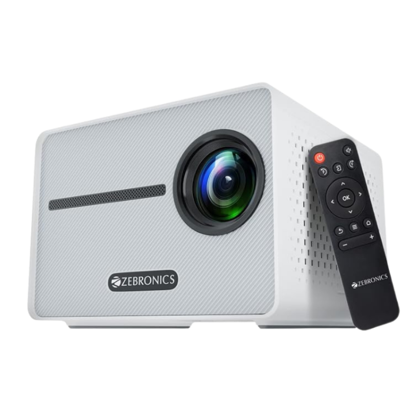 Zebronics PIXAPLAY 20 LED Projector with FHD 1080p, HDMI, USBx2, Aux Out, Bluetooth v5.1, Upto 431 cm Screen Size, Built-in-Speaker, 3000 Lumens and a Compact Design