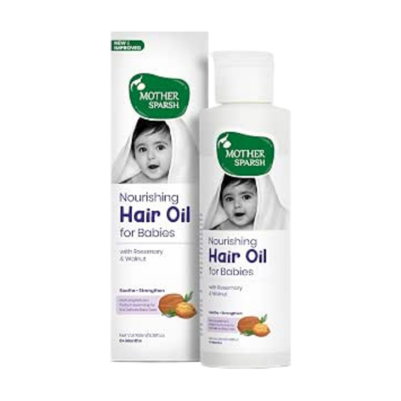 Mother Sparsh Nourishing Baby Hair Oil | Soothe & Nourishes Delicate Baby Scalp | Suitable Hair Oil for Newborns | Paraben Free, Sulphate Free- 100ml