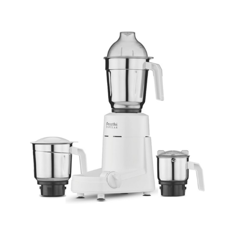 Preethi Popular MG 142 750-Watt Mixer Grinder with 3 Jars - White