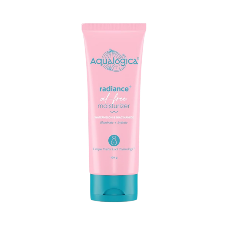 Aqualogica Radiance+ Oil-Free Moisturizer with Watermelon & Niacinamide for Deeply Nourished, Combination Skin, Oil-Free & Radiant Skin of Men & Women -100g