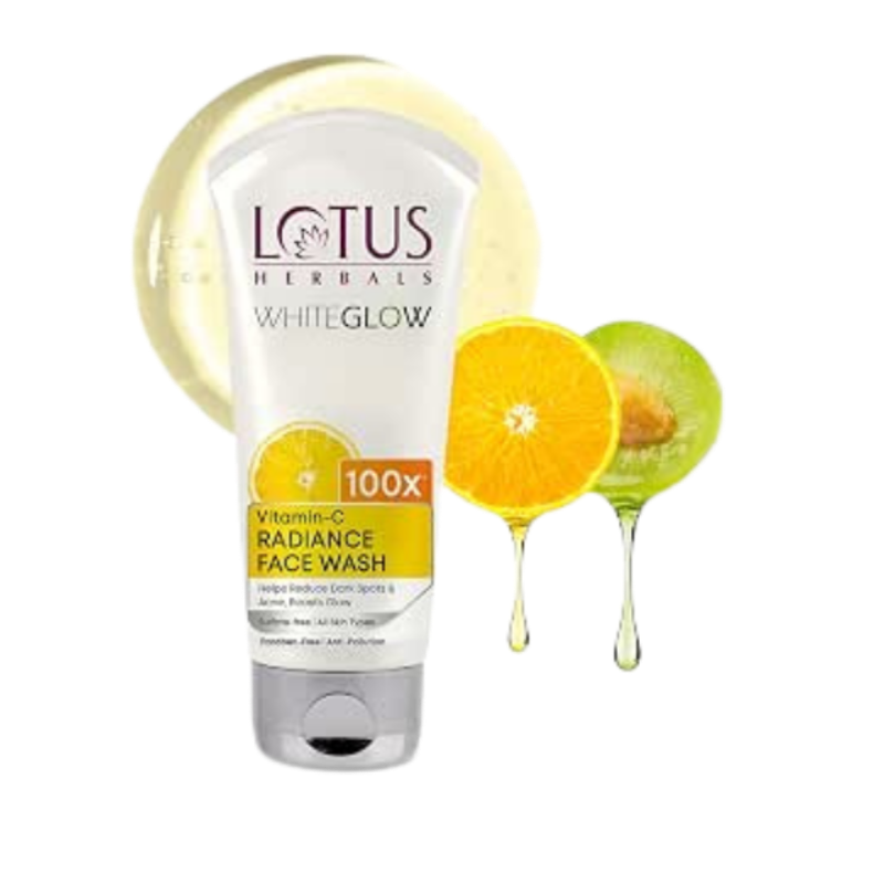 Lotus Herbals WhiteGlow Vitamin C Radiance Face Wash | For Dark Spots & Dull Skin | Anti- Pollution | 100g
